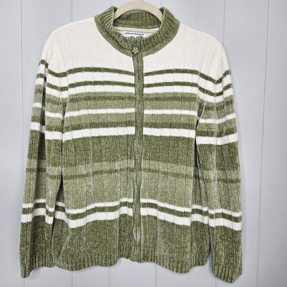 Alfred Dunner Women's‎ Medium Sweater Zipper Closure Soft
